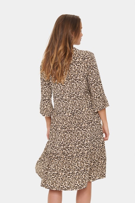 Kleid Casual fit Creme Leopard Strokes animal - Image 3