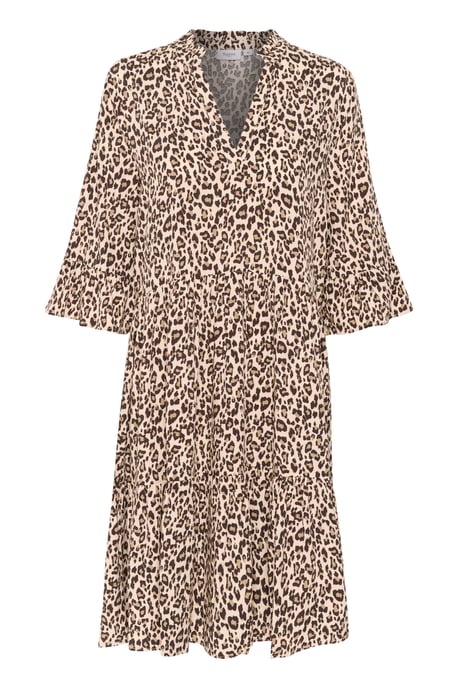 Kleid Casual fit Creme Leopard Strokes animal - Image 4
