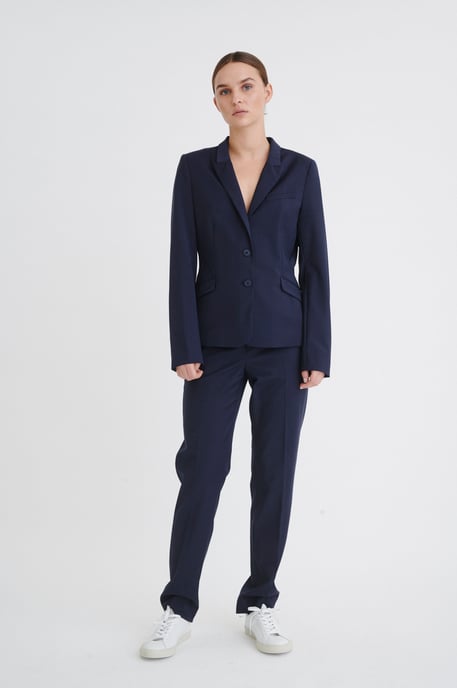 Blazer Gerade Passform Marine Blue - Image 1