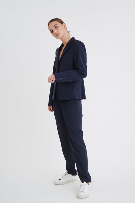 Blazer Gerade Passform Marine Blue - Image 3