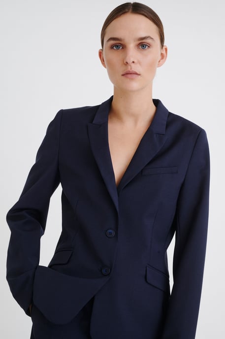 Blazer Gerade Passform Marine Blue - Image 5