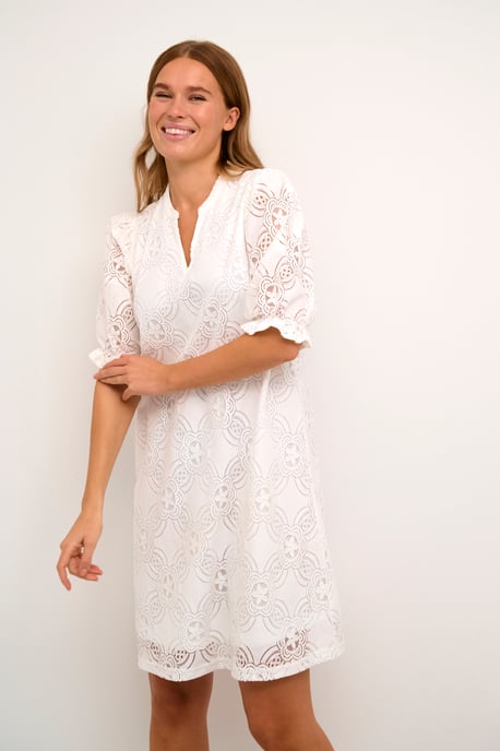 Kleid mit entspannter Passform white - Image 3