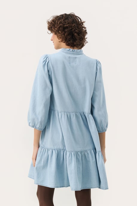 Langarm - Hemd A-shape Whiteish Blue denim - Image 3