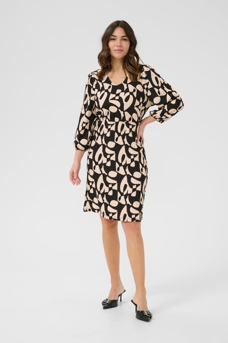 Kleid Regular fit black offwhite - Image 1