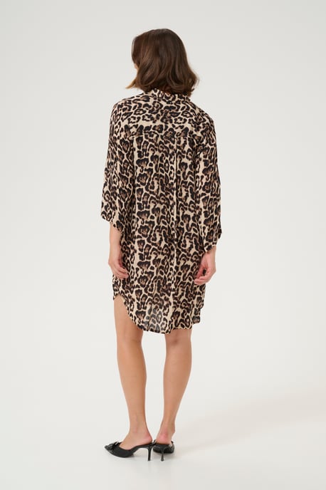 Langarm - Hemd Loose fit Naturel Leopard Print - Image 2