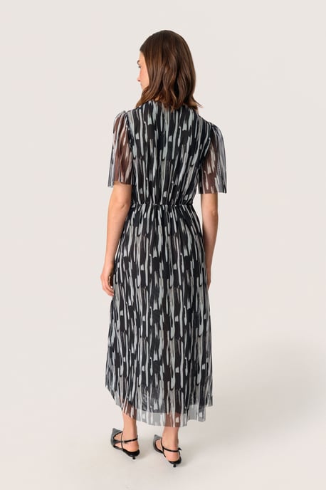 Jerseykleid Gerade Passform Black Stroke Print black - Image 2