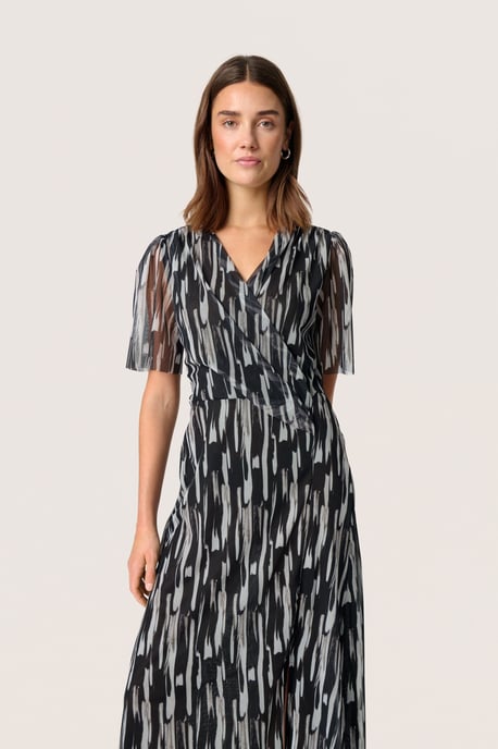 Jerseykleid Gerade Passform Black Stroke Print black - Image 3