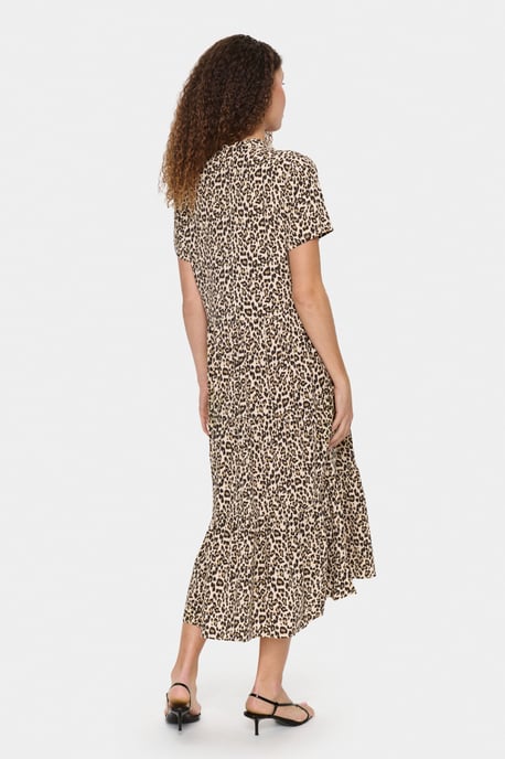 Kleid A-shape Creme Leopard Strokes animal - Image 2