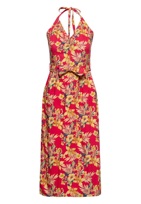 Queen Kerosin Damen Neckholder Pencil Kleid Hawaii Red rot - Image 1