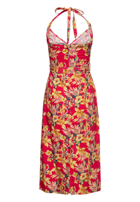 Queen Kerosin Damen Neckholder Pencil Kleid Hawaii Red rot - Image 2