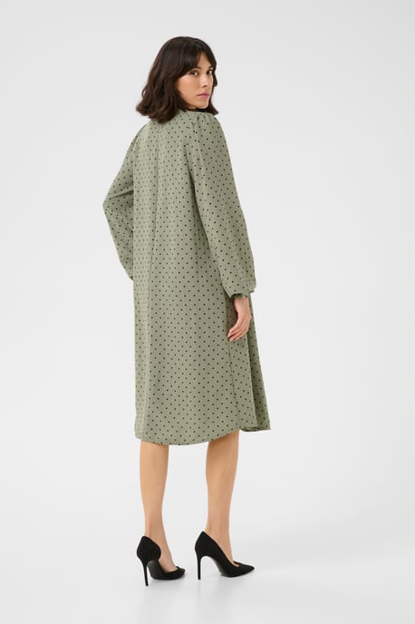Langarm-Bluse Regular fit Vetiver w. Deep Black Dot green - Image 2