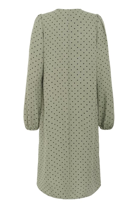Langarm-Bluse Regular fit Vetiver w. Deep Black Dot green - Image 5