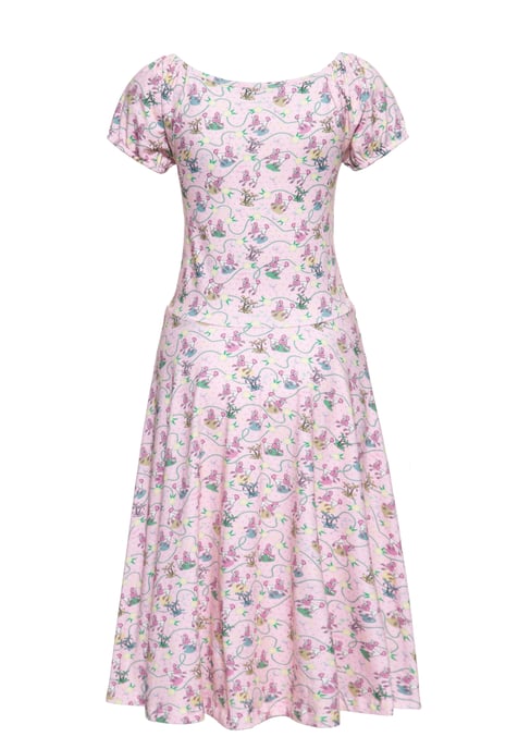 Queen Kerosin Damen Allover-Print Swingkleid Poodle pink - Image 2