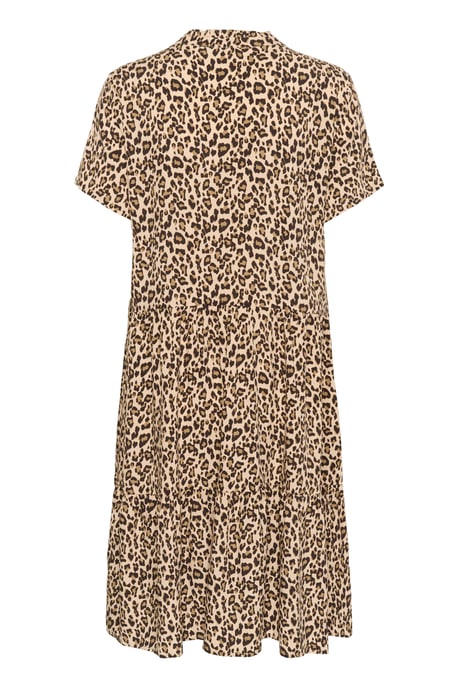 Kleid Lockere Passform Creme Leopard Strokes animal - Image 5