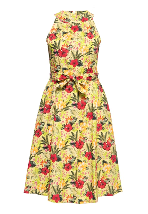 Queen Kerosin Damen Swing Kleid gelb - Image 1