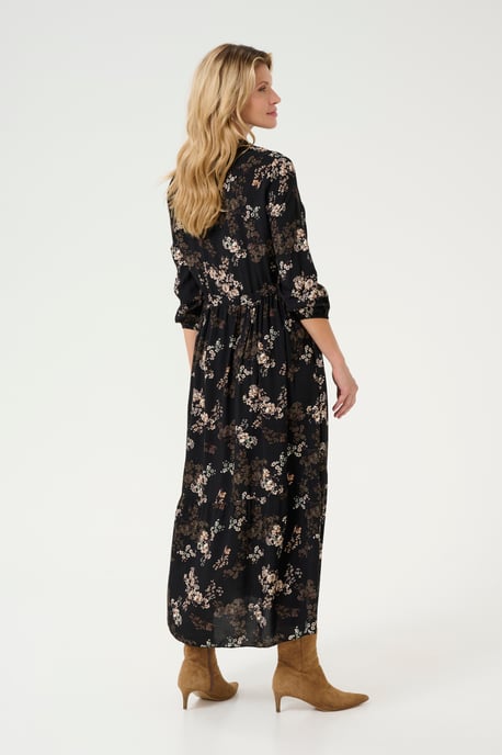 Kleid A-shape Black With Autumn Flowers black multi - Image 5