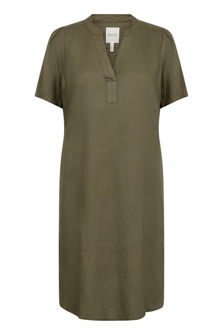 Kleid Gerade Passform olive - Image 4