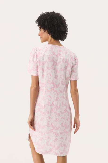 Kleid Gerade Passform pink white - Image 3