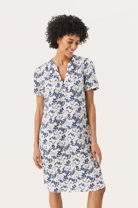 Kleid Gerade Passform white blue - Image 2
