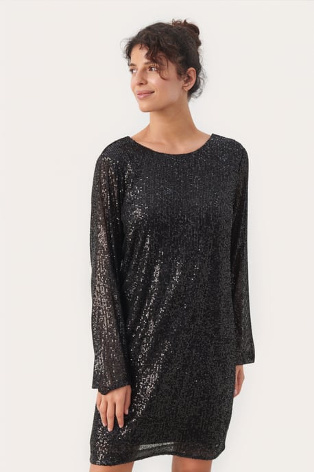 Jerseykleid Gerade Passform black - Image 2
