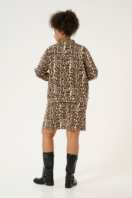 Jeansjacke Loose fit Naturel Leopard Print - Image 2