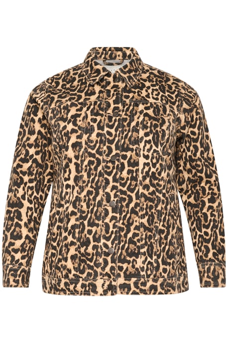 Jeansjacke Loose fit Naturel Leopard Print - Image 4