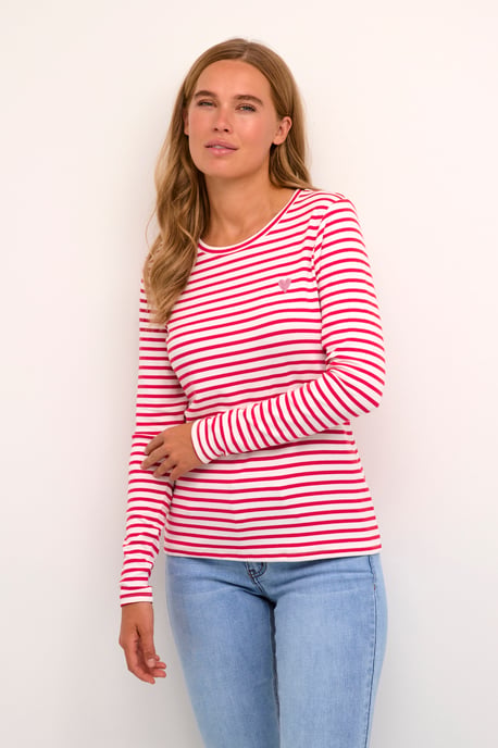 Langarm-Shirt Regular fit Chalk / Virtual Pink Stripe - Image 2