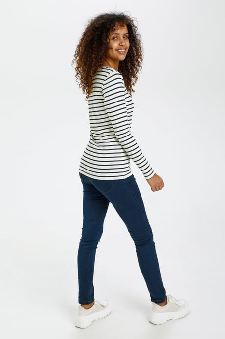 Langarm-Shirt Regular fit Chalk / 52737 Midnight Marine white blue - Image 3