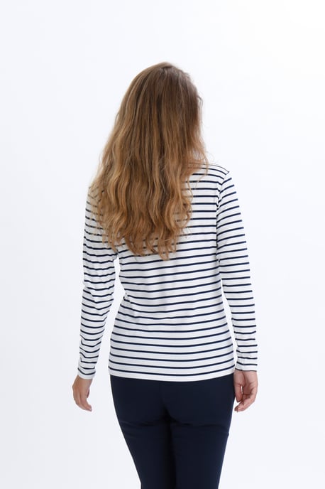 Langarm-Shirt Regular fit Chalk / 52737 Midnight Marine white blue - Image 4