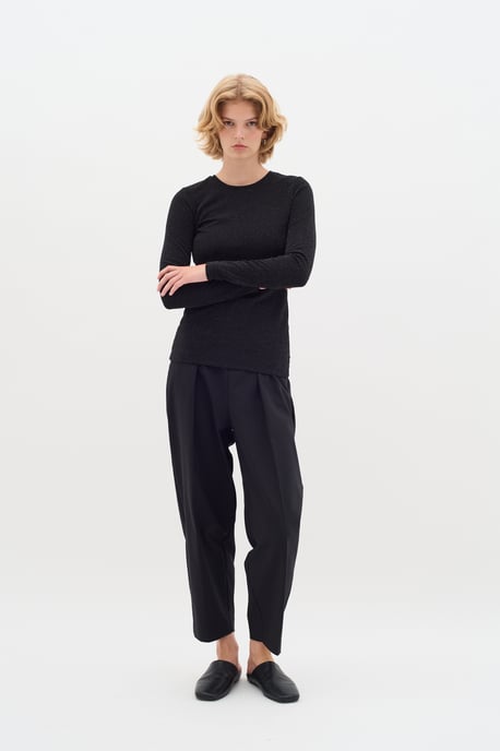 Langarm-Shirt Slim fit Black - Image 1