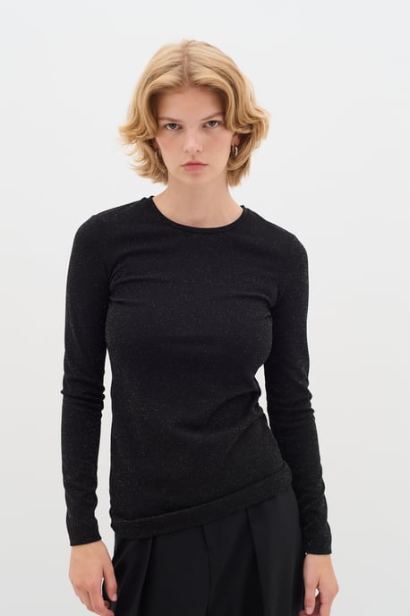 Langarm-Shirt Slim fit Black - Image 3