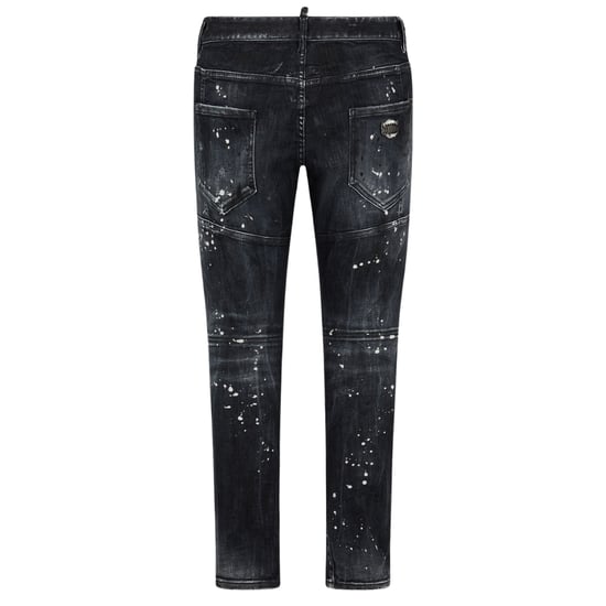 Dsquared2 Tidy Biker Jean Paint Splash verstärkte zerrissene schwarze Jeans - Image 2