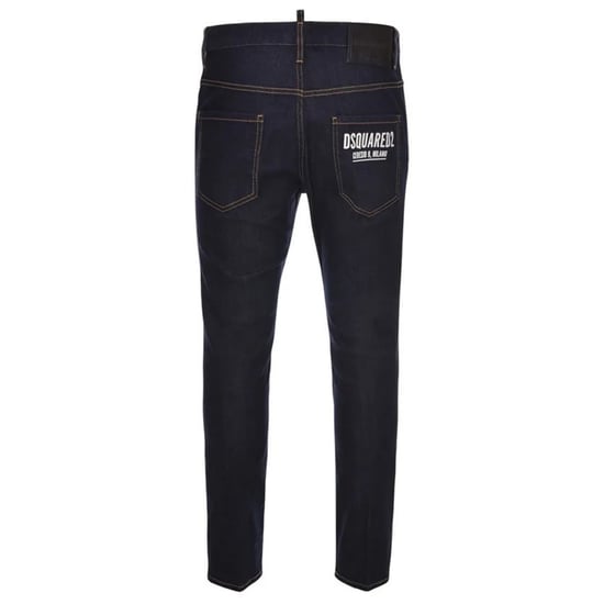 Dsquared2 Skater Jean Italian Address Logo Marineblaue Jeans - Image 2