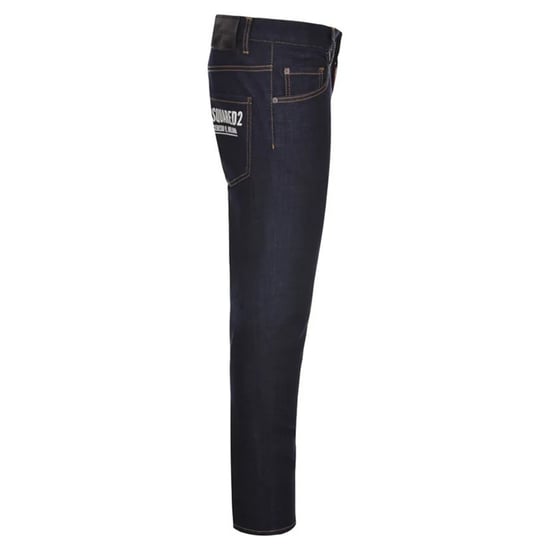 Dsquared2 Skater Jean Italian Address Logo Marineblaue Jeans - Image 3