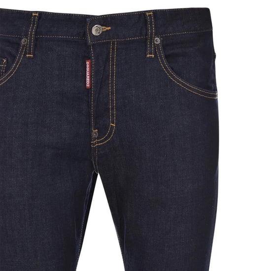 Dsquared2 Skater Jean Italian Address Logo Marineblaue Jeans - Image 4