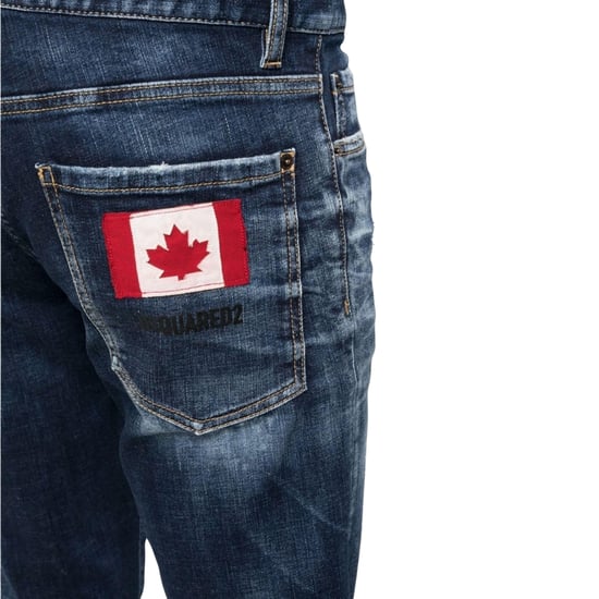 Dsquared2 Skater Jean Jeans mit kanadischer Flagge und Abzeichen in blauer Waschung - Image 4