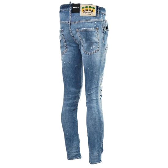 Dsquared2 Super Twinky Jean Paint Splash verstärkte zerrissene blaue Jeans - Image 2
