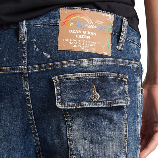 Dsquared2 Super Twinky Jean Splatter Design Blaue Jeans - Image 4