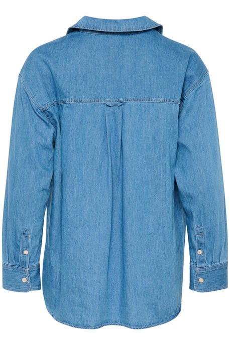 Langarm - Hemd Oversize fit Medium Blue Denim - Image 5