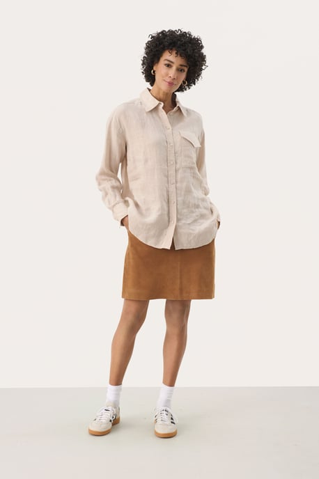 Langarm - Hemd Oversize fit French Oak cream - Image 1