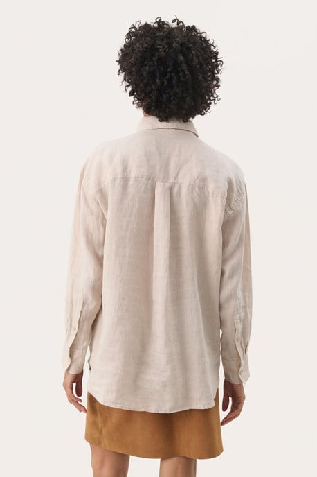 Langarm - Hemd Oversize fit French Oak cream - Image 3