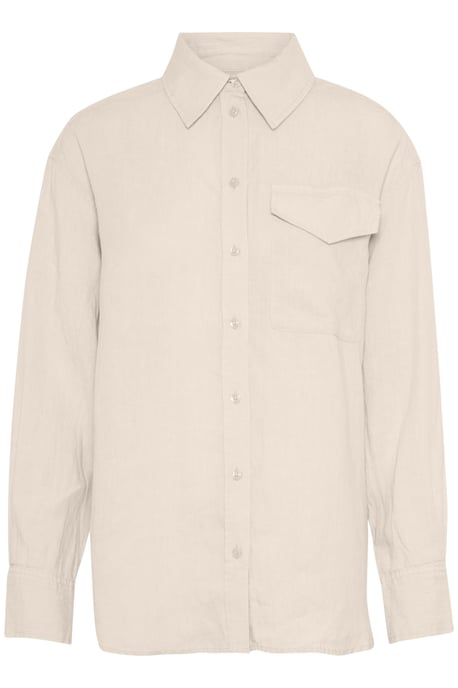 Langarm - Hemd Oversize fit French Oak cream - Image 4