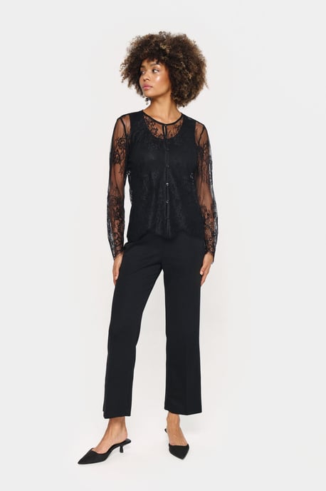 Langarmshirt in Regular Fit Schwarz black - Image 1