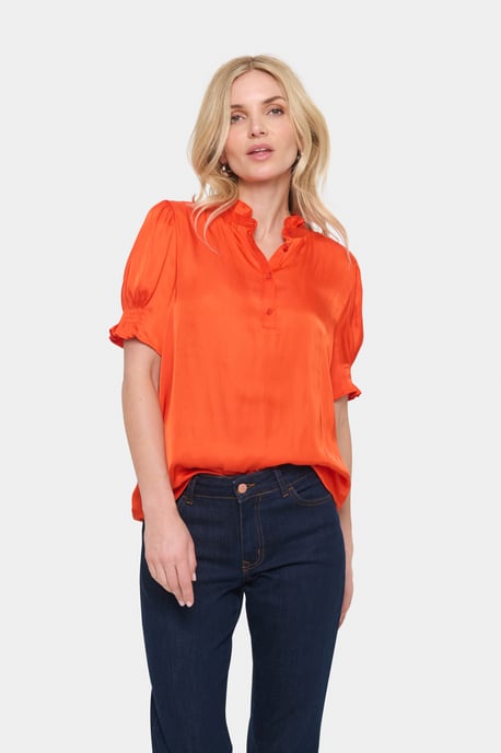 Langarm - Hemd Gerade Passform Poinciana orange - Image 2
