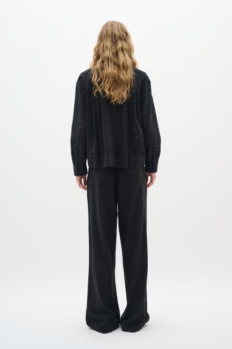 Langarm - Hemd Lockere Passform Blac - Image 3