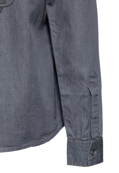 Queen Kerosin Damen Baumwollbluse grau - Image 5