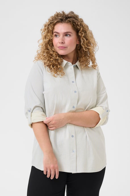 Langarm - Hemd Loose fit Nantucket breeze/White stripe blue white - Image 3