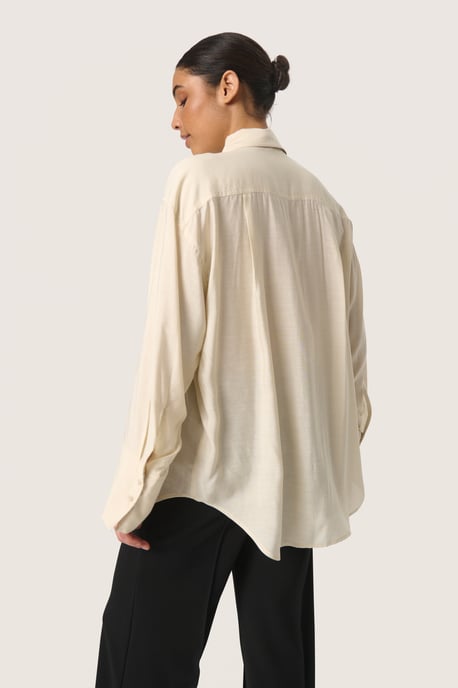 Langarm - Hemd Lockere Passform Oatmeal - Image 3