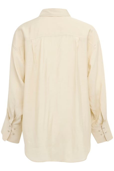 Langarm - Hemd Lockere Passform Oatmeal - Image 5
