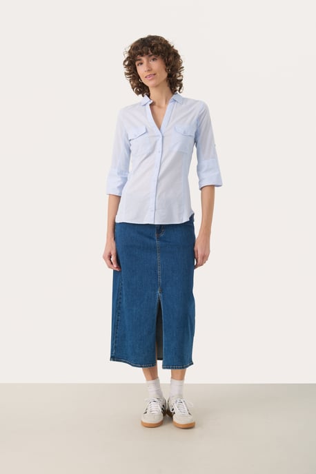 Langarm - Hemd Relaxed fit Heather blue - Image 2